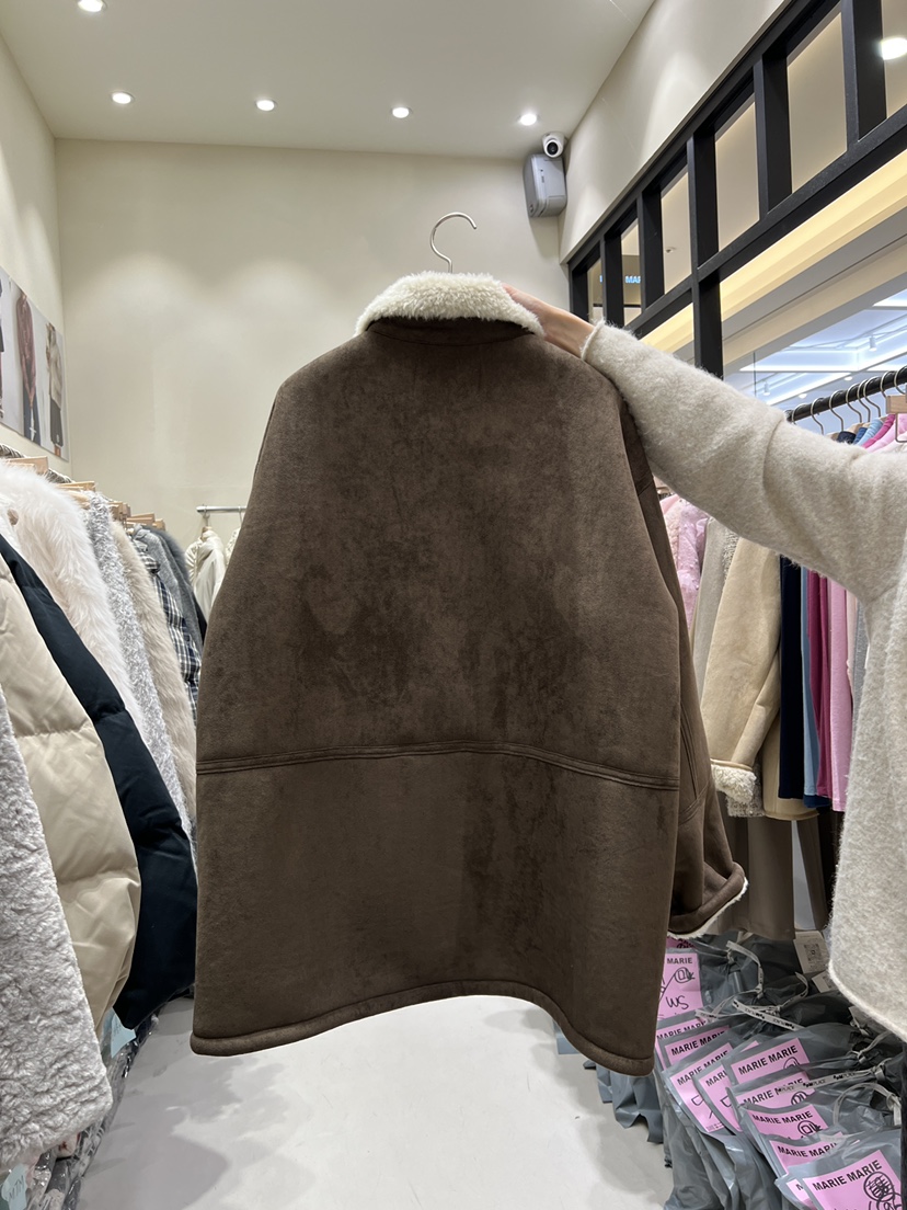 MARIE MARIE東大門㊣代購女士新品職業25秋冬時尚中長款大衣MARIE MARIE中長款大衣