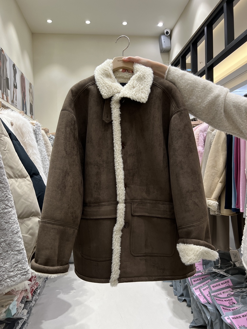 MARIE MARIE東大門㊣代購女士新品職業25秋冬時尚中長款大衣MARIE MARIE中長款大衣圖色1