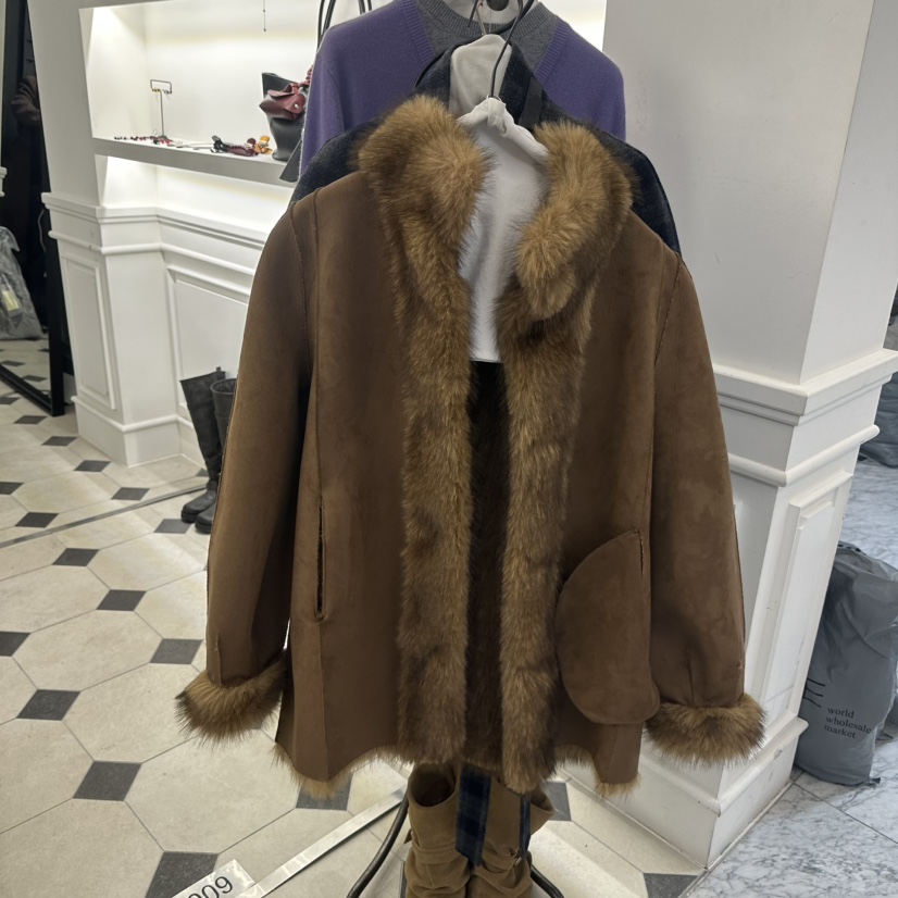 ETER東大門㊣代購女士新品休閑熱賣中長款大衣里外穿皮草雙面eter/VERSO中長款大衣圖色2