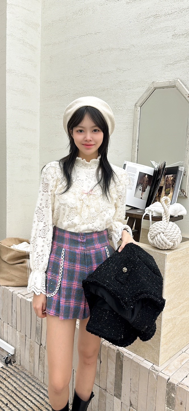 YARD東大門㊣代購女士新品熱賣職業25秋冬真品襯衫蕾絲衫刺繡YARD襯衫/蕾絲衫圖色1