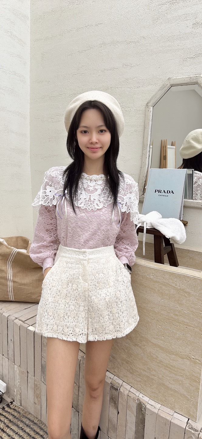 YARD韓國直郵㊣女裝新款推薦25秋冬時尚真品休閑襯衫蕾絲衫YARD襯衫/蕾絲衫