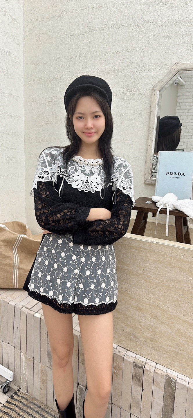 YARD韓國直郵㊣女裝新款推薦25秋冬時尚真品休閑襯衫蕾絲衫YARD襯衫/蕾絲衫