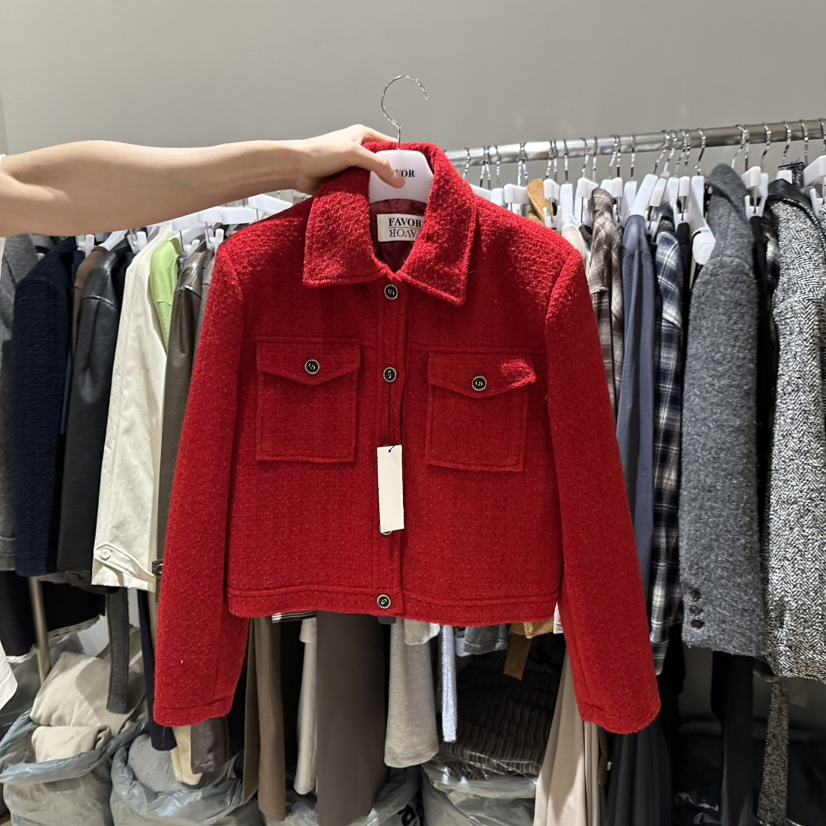 FAVOR-P東大門㊣直郵女裝新款熱賣推薦休閑25秋冬夾克貝雷FAVOR-P夾克圖色1