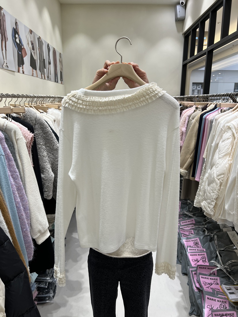 MARIE MARIE東大門㊣直郵女士新品休閑25秋冬真品熱賣長袖T恤MARIE MARIE長袖T恤