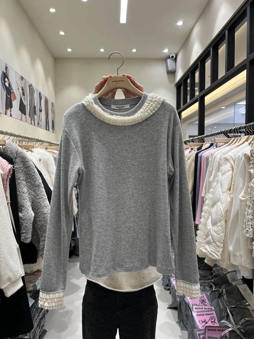 MARIE MARIE東大門㊣直郵女士新品休閑25秋冬真品熱賣長袖T恤MARIE MARIE長袖T恤圖色2