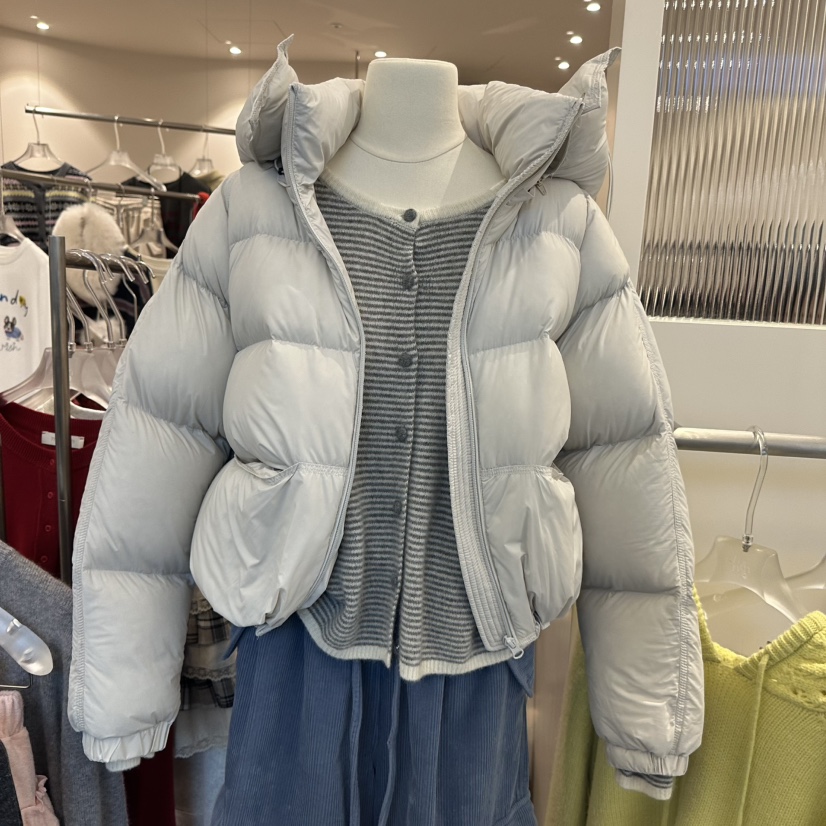 MIMME東大門㊣代購女裝新品推薦職業熱賣短款羽絨服填充鴨絨MIMME短款羽絨服圖色1