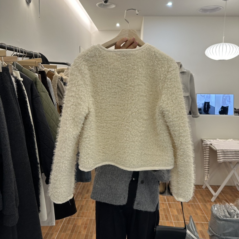 LOGON韓國代購㊣女裝新品時尚25秋冬熱賣休閑推薦人氣夾克開衫LOGON夾克