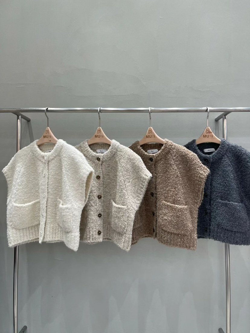 THE MUI韓國代購㊣女裝新品推薦熱賣時尚真品人氣25秋冬馬甲THE MUI馬甲