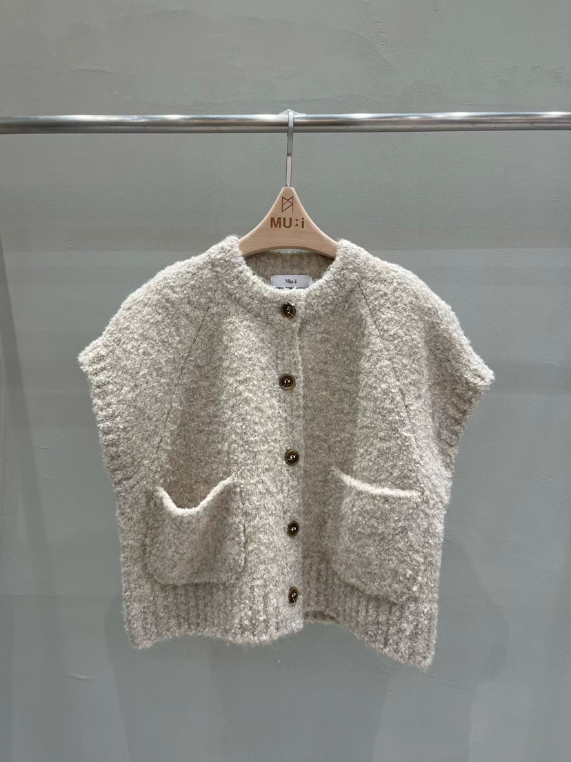 THE MUI韓國代購㊣女裝新品推薦熱賣時尚真品人氣25秋冬馬甲THE MUI馬甲圖色1