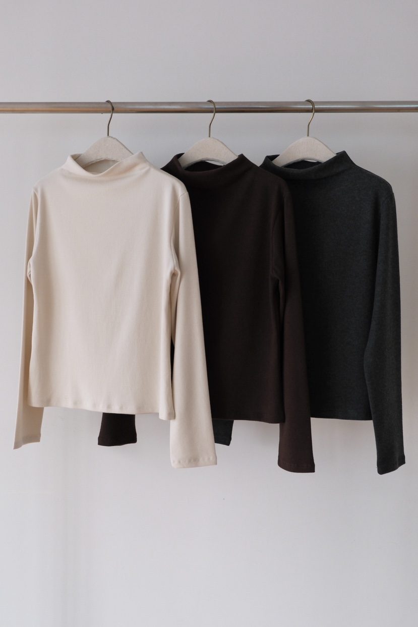 SORBET韓國直郵㊣女裝新品熱賣25秋冬休閑真品時尚職業長袖T恤SORBET/flat white長袖T恤