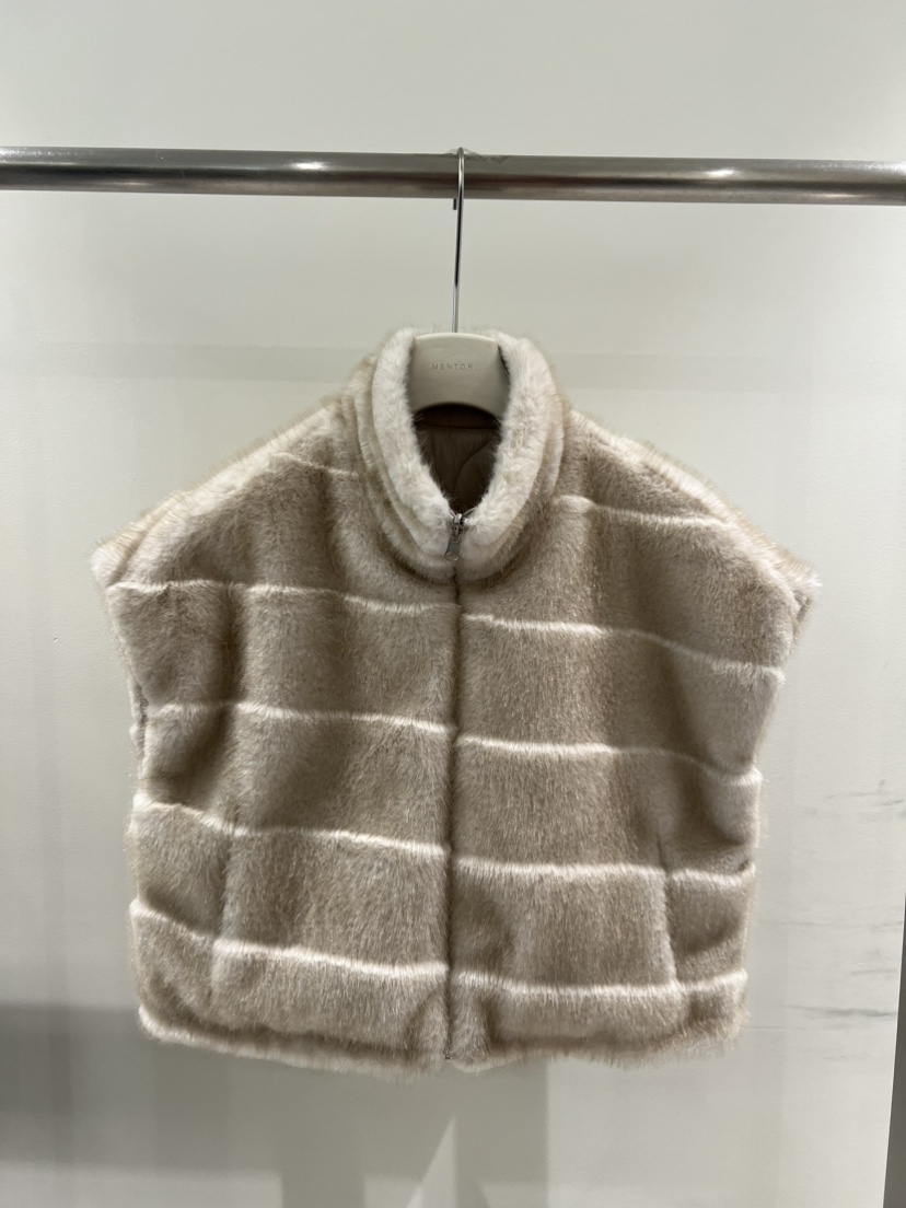 MENTOR東大門㊣實拍女裝新品25秋冬熱賣馬甲兩面穿毛皮雙面MENTOR馬甲圖色2