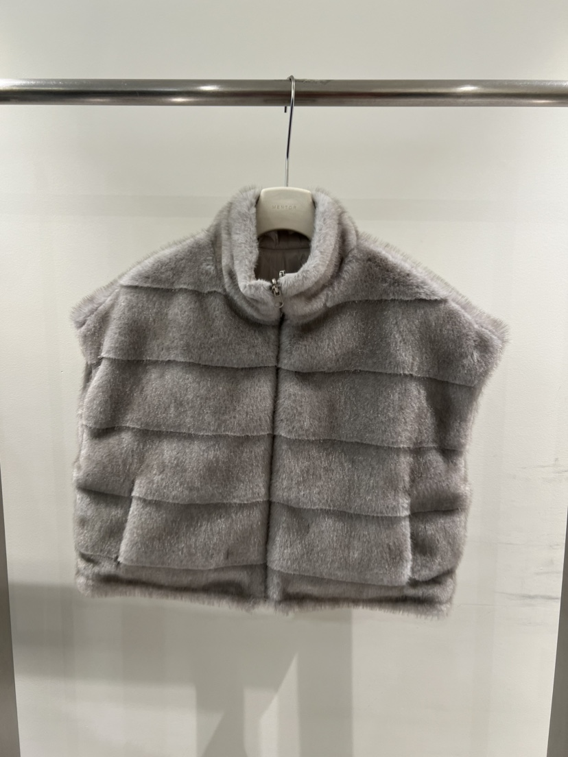 MENTOR東大門㊣實拍女裝新品25秋冬熱賣馬甲兩面穿毛皮雙面MENTOR馬甲圖色4