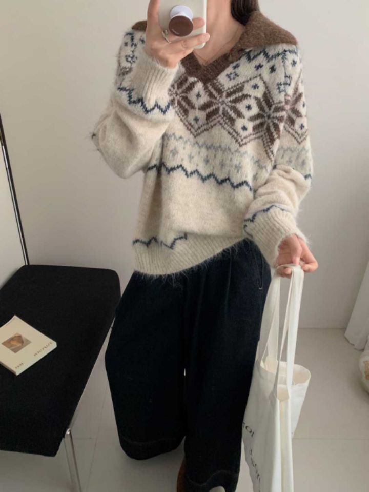 CRONG東大門㊣實拍女士新款熱賣人氣真品職業25秋冬休閑針織衫CRONG針織衫圖色3