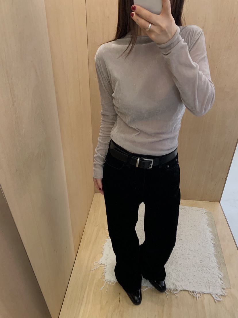 MOMENT東大門㊣直郵女裝新品職業25秋冬人氣推薦休閑長袖T恤MOMENT/RECOVER長袖T恤圖色1