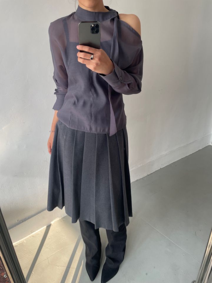 CRONG韓國代購㊣女裝新品職業人氣時尚休閑真品25秋冬襯衫蕾絲衫CRONG襯衫/蕾絲衫