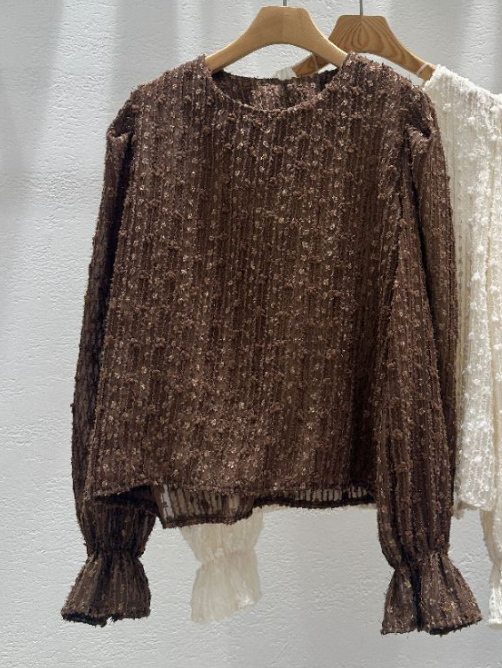 CRONG韓國代購㊣女裝新款時尚真品推薦職業25秋冬襯衫蕾絲衫CRONG襯衫/蕾絲衫圖色2