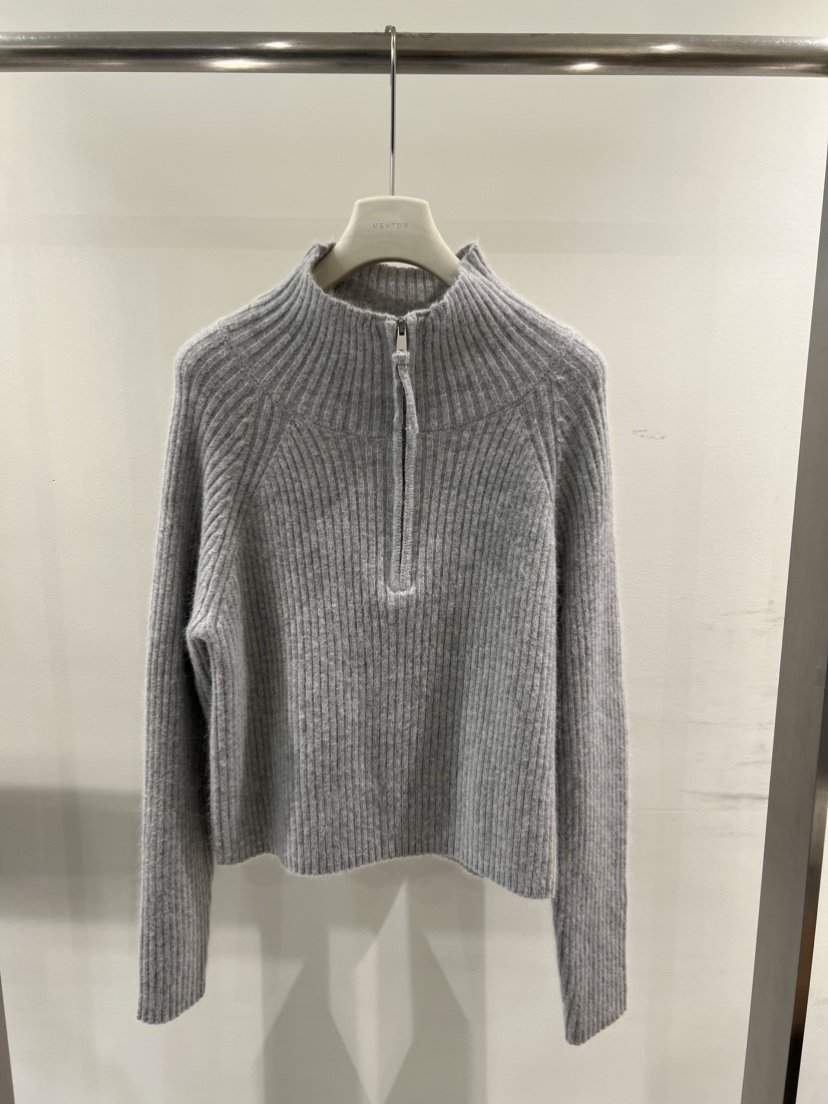 MENTOR韓國代購㊣女士新款休閑真品職業人氣針織衫拉鏈浣熊MENTOR針織衫圖色3