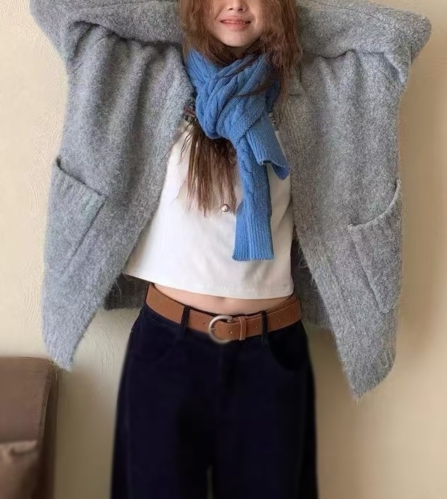 OLA韓國直郵㊣女士新款熱賣25秋冬職業推薦真品時尚人氣針織衫mellor/OLA針織衫