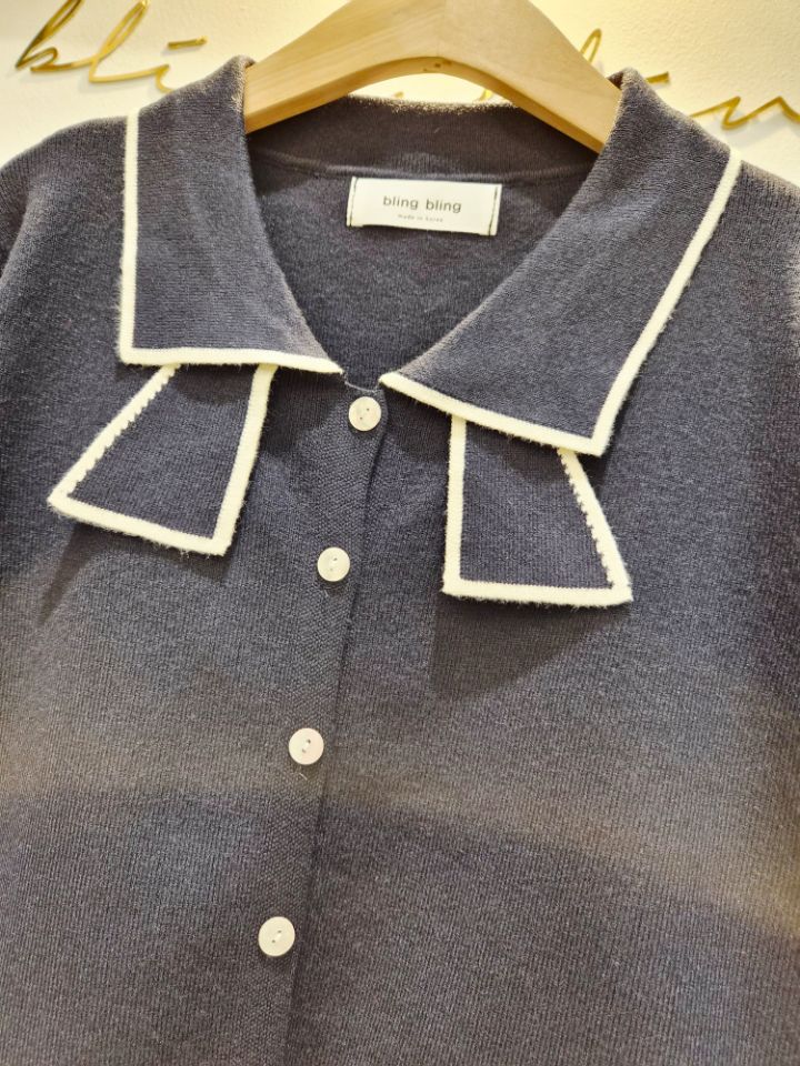BLING BLING-S韓國代購㊣女裝新款職業真品25秋冬針織衫雙層BLING BLING-S針織衫