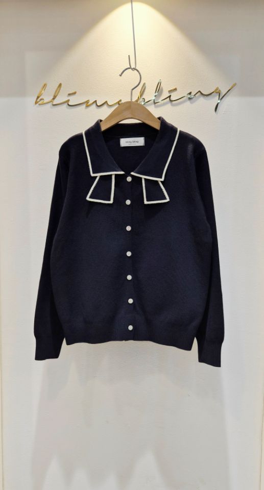 BLING BLING-S韓國代購㊣女裝新款職業真品25秋冬針織衫雙層BLING BLING-S針織衫圖色2