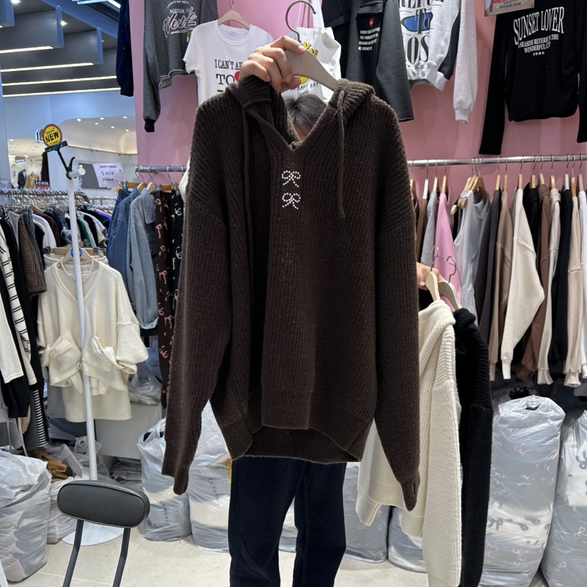 K STORY東大門㊣代購女士新款時尚真品人氣熱賣針織衫連帽衫K STORY針織衫圖色3