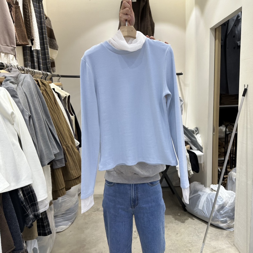 HOLYBANANA東大門㊣代購女裝新款職業真品休閑熱賣25秋冬長袖T恤groovy.H/HOLYBANANA長袖T恤圖色2