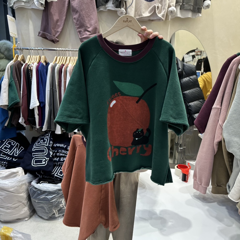 REPLAY東大門㊣代購女士新款職業真品推薦人氣25秋冬T恤加絨REPLAYT恤圖色2