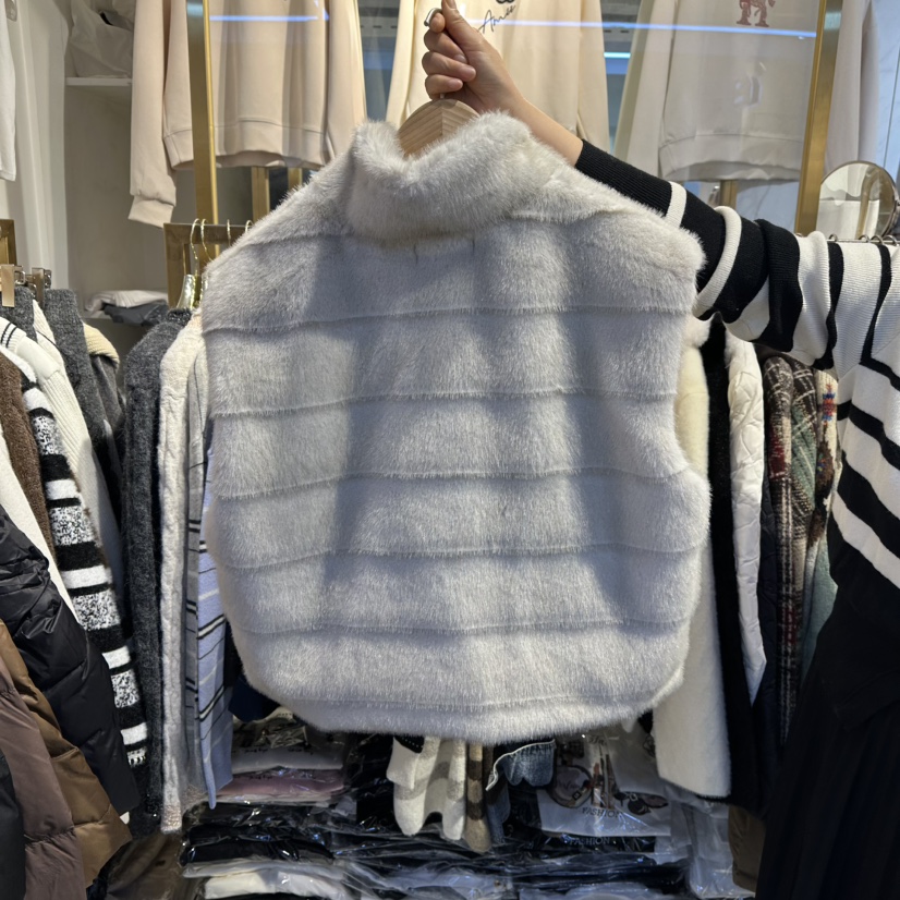 COCO HOLIC東大門㊣實拍女裝新品休閑25秋冬職業真品馬甲毛皮COCO HOLIC馬甲