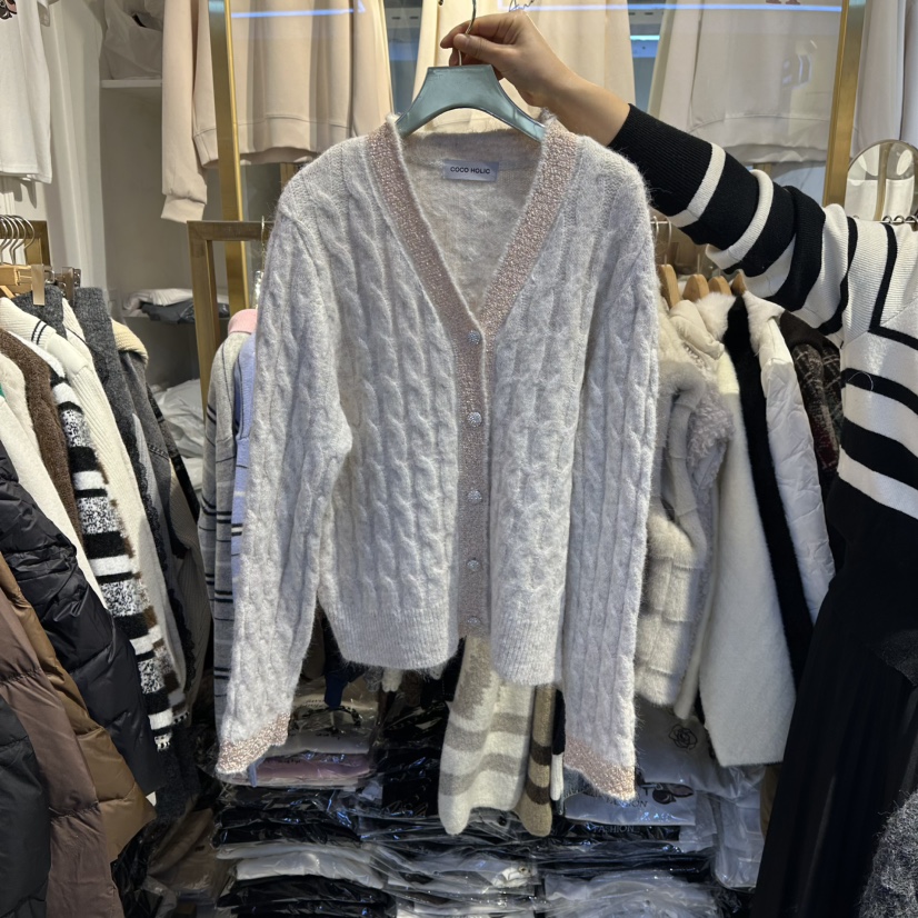 COCO HOLIC韓國直郵㊣女士新款熱賣推薦時尚真品針織衫開衫COCO HOLIC針織衫圖色1