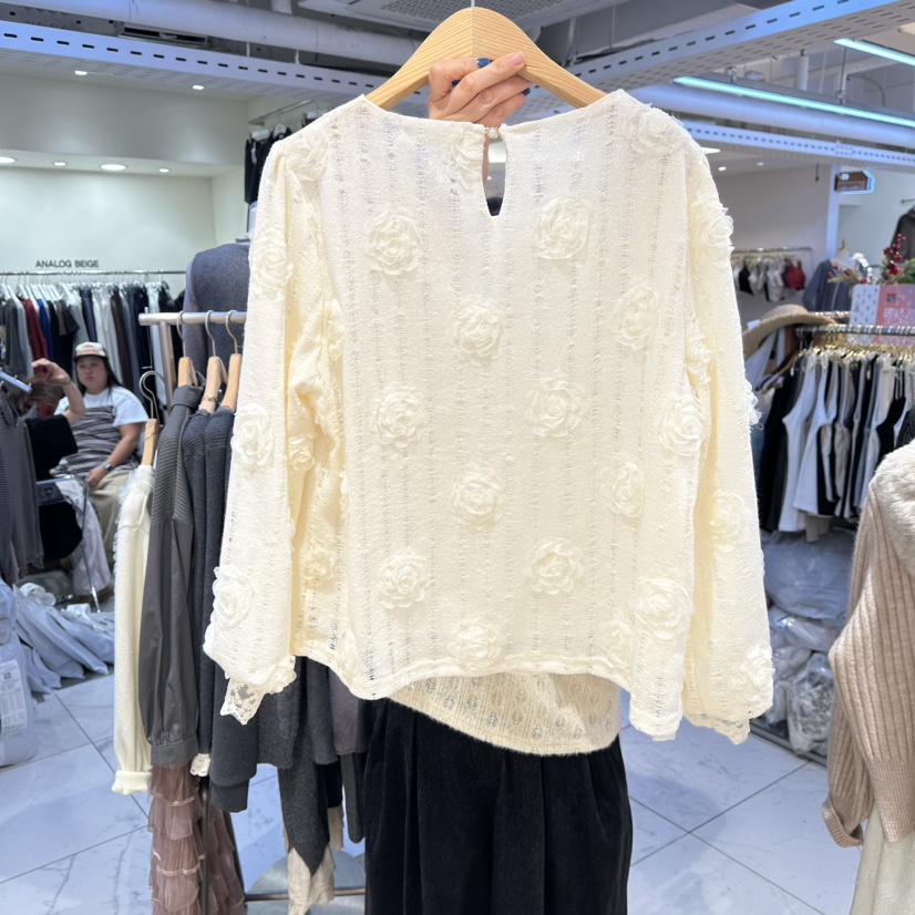 BELITA韓國代購㊣女裝新款休閑人氣真品襯衫蕾絲衫不含項鏈BELITA襯衫/蕾絲衫