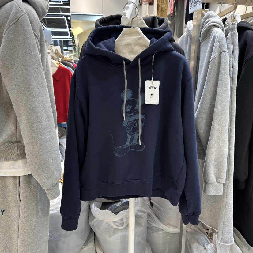 WASHBLUE韓國直郵㊣女士新款熱賣休閑職業衛衣連帽衫加絨抓絨WASHBLUE衛衣圖色2