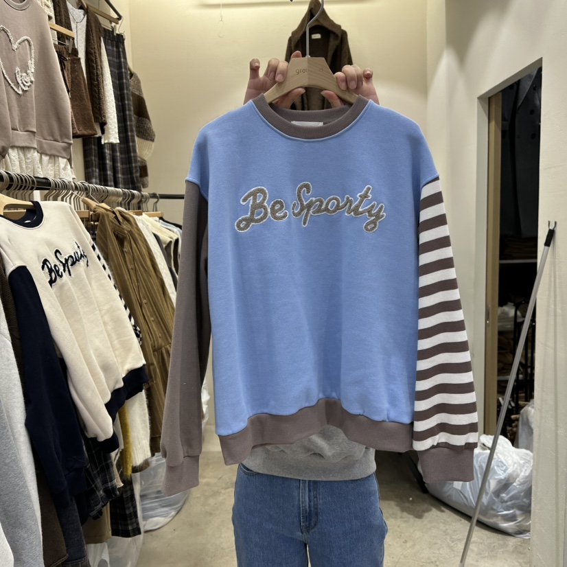 HOLYBANANA韓國直郵㊣女士新品職業人氣時尚推薦熱賣衛衣加絨groovy.H/HOLYBANANA衛衣圖色2