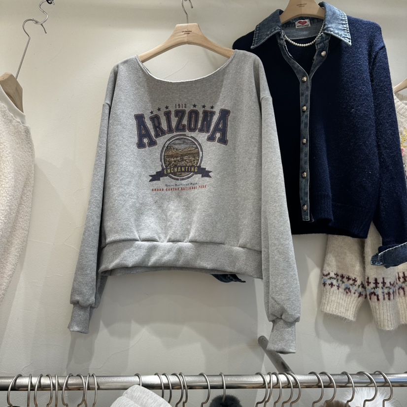 UNDERSTAR_VINTAGE東大門㊣代購女士新品人氣休閑推薦衛衣加絨UNDERSTAR_VINTAGE衛衣圖色1