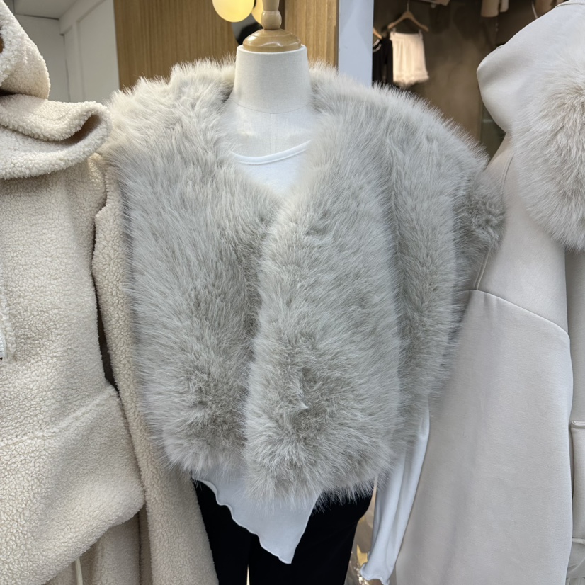 SAGE BRUSH東大門㊣實拍女士新款人氣25秋冬真品時尚馬甲皮草SAGE BRUSH馬甲圖色3