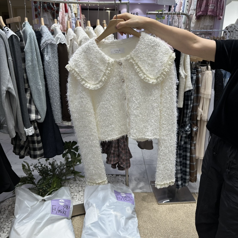 VIRUS東大門㊣代購女裝新品25秋冬熱賣職業推薦真品襯衫蕾絲衫VIRUS襯衫/蕾絲衫圖色1