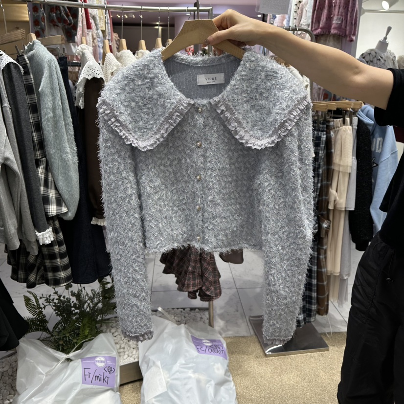 VIRUS東大門㊣代購女裝新品25秋冬熱賣職業推薦真品襯衫蕾絲衫VIRUS襯衫/蕾絲衫圖色2