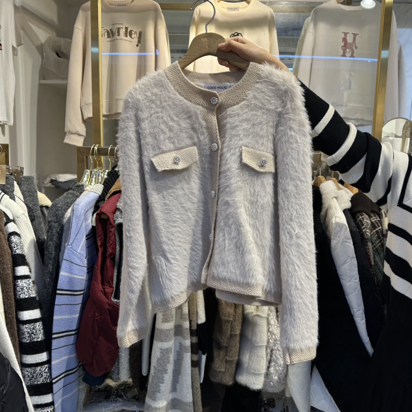 COCO HOLIC韓國直郵㊣女士新品25秋冬職業真品休閑針織衫開衫COCO HOLIC針織衫圖色2