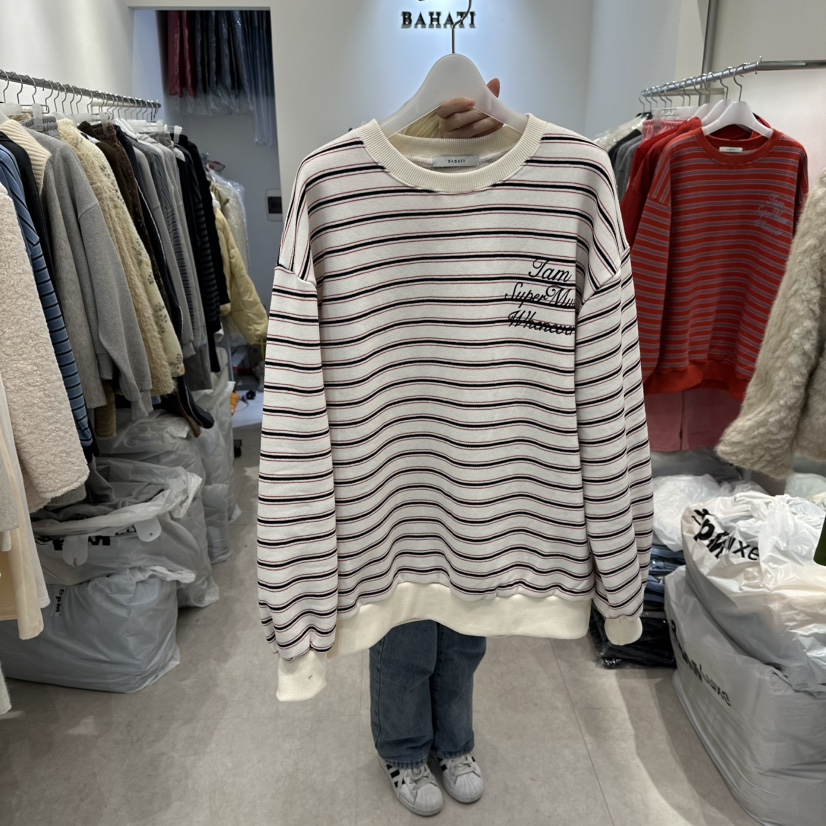 BAHATI韓國直郵㊣女裝新品時尚休閑真品熱賣25秋冬衛衣加絨BAHATI衛衣圖色1