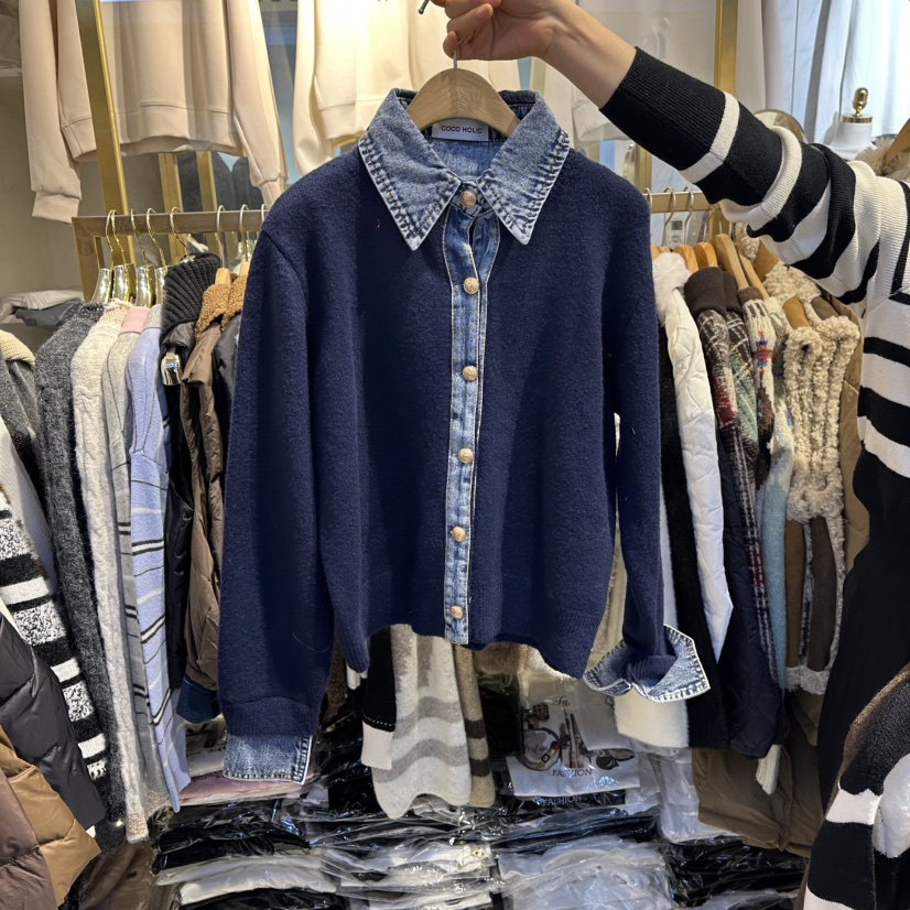 COCO HOLIC韓國直郵㊣女裝新品推薦25秋冬真品職業休閑針織衫COCO HOLIC針織衫圖色1