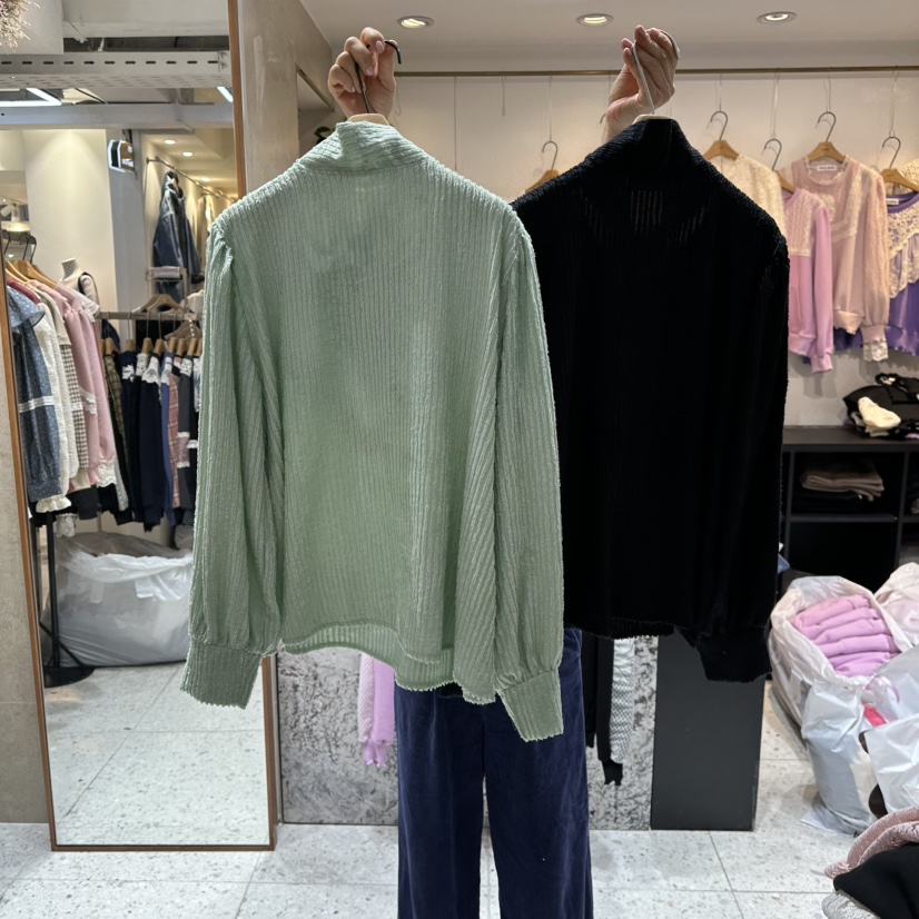 HERO韓國直郵㊣女裝新款熱賣人氣時尚真品職業襯衫蕾絲衫系帶HERO襯衫/蕾絲衫