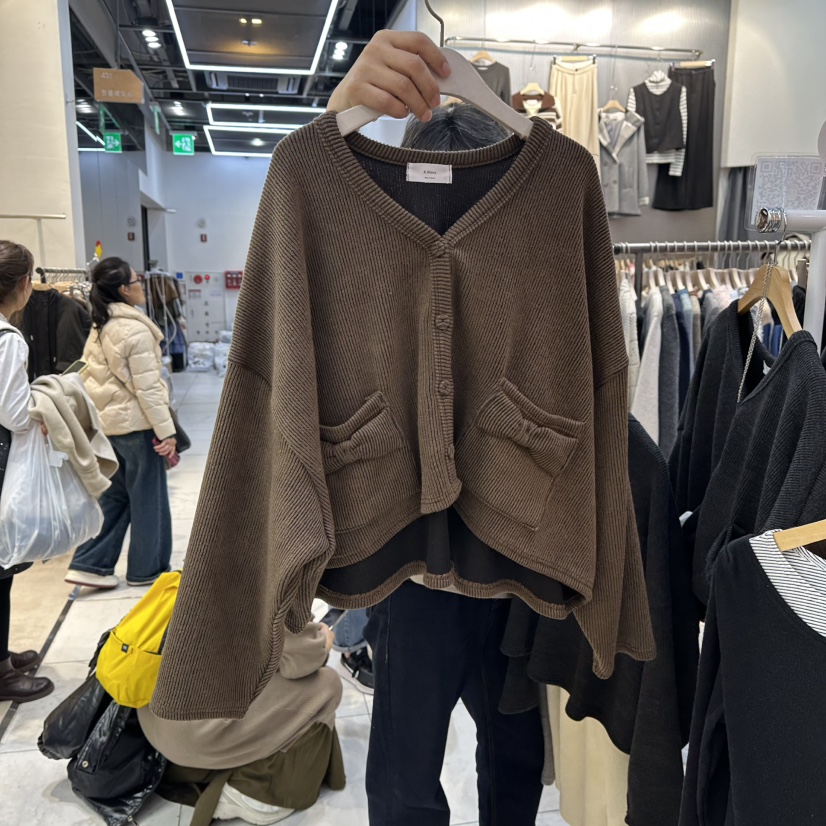 K STORY韓國代購㊣女裝新品人氣熱賣休閑職業25秋冬針織衫開衫K STORY針織衫圖色4