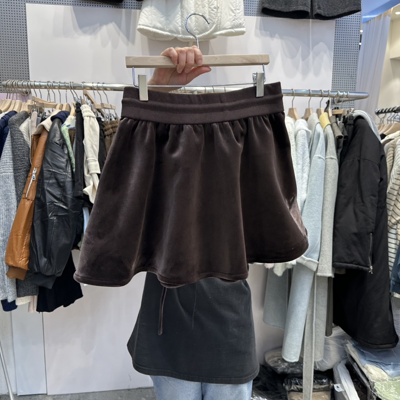 BLOOM韓國直郵㊣女裝新品真品人氣推薦休閑職業25秋冬裙褲絲絨BLOOM-Q裙褲