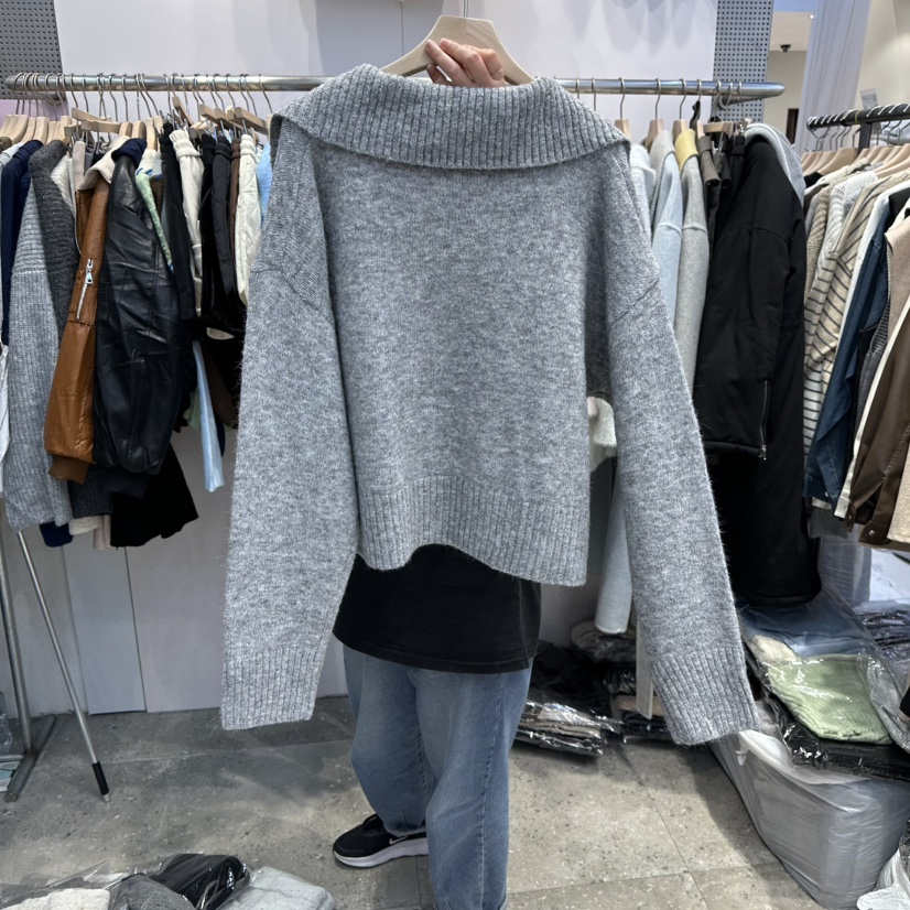 BLOOM韓國直郵㊣女士新品休閑25秋冬熱賣推薦職業真品針織衫BLOOM-Q針織衫