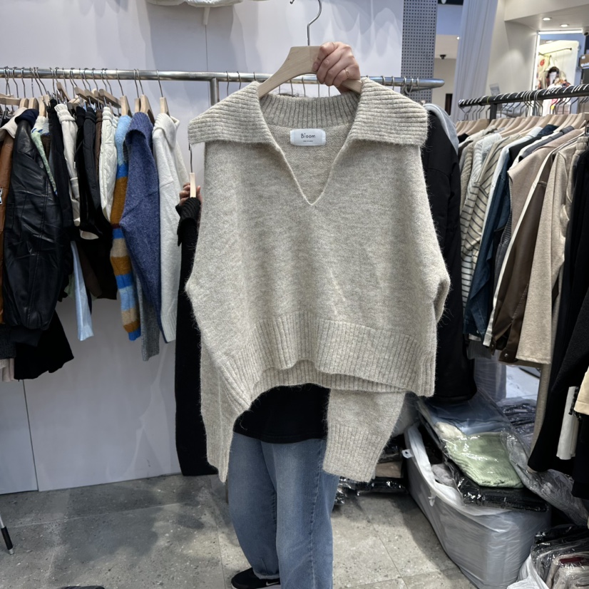 BLOOM韓國直郵㊣女士新品休閑25秋冬熱賣推薦職業真品針織衫BLOOM-Q針織衫圖色2