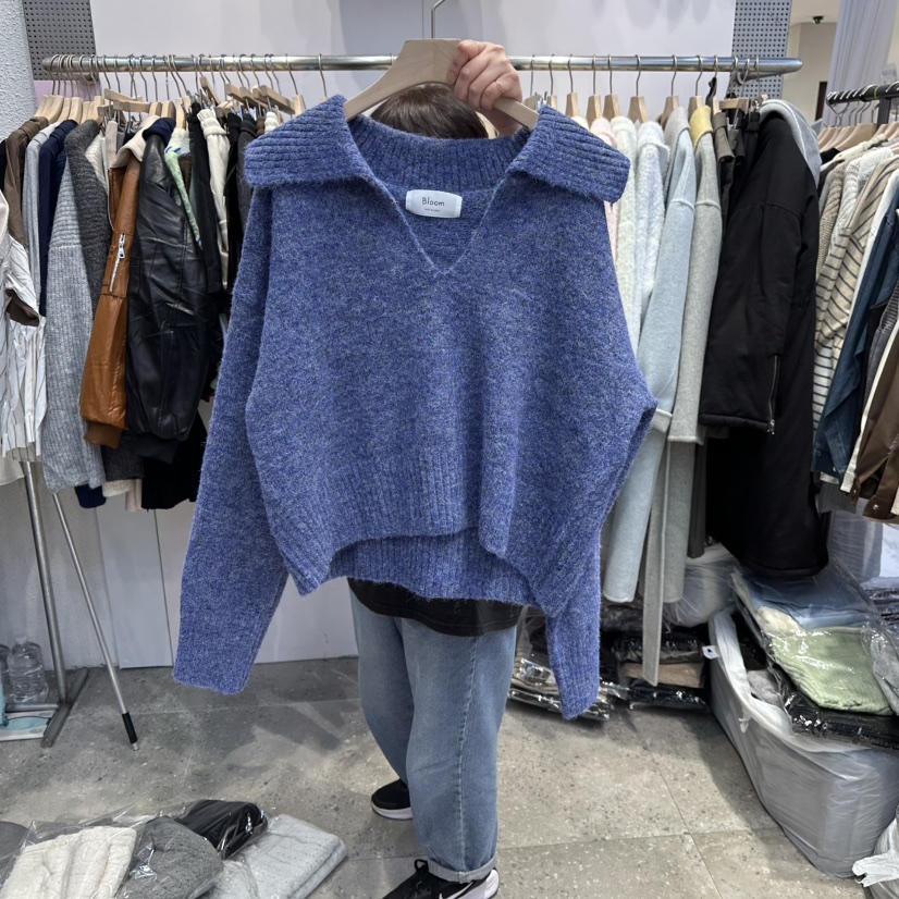 BLOOM韓國直郵㊣女士新品休閑25秋冬熱賣推薦職業真品針織衫BLOOM-Q針織衫圖色3