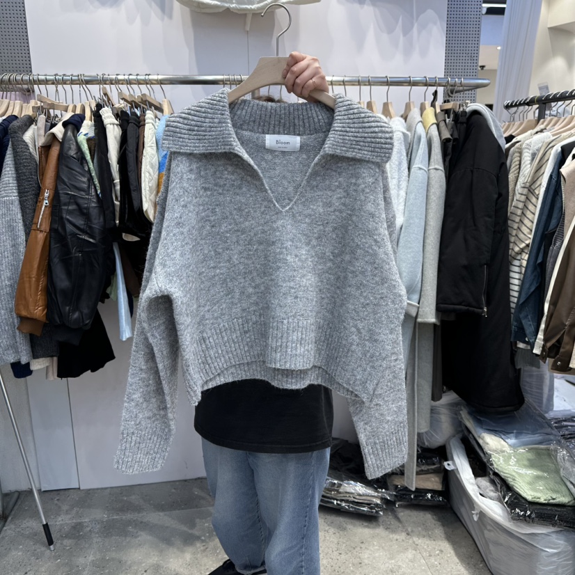BLOOM韓國直郵㊣女士新品休閑25秋冬熱賣推薦職業真品針織衫BLOOM-Q針織衫圖色4