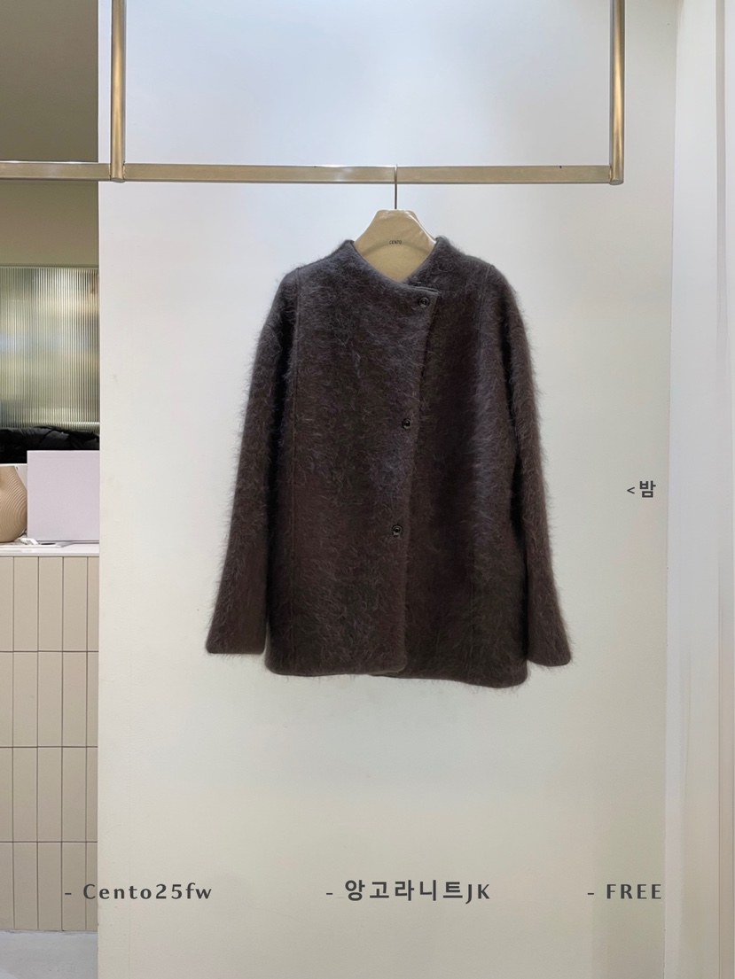 CENTO東大門㊣直郵女裝新款時尚推薦25秋冬熱賣休閑夾克安哥拉CENTO夾克圖色3棕色