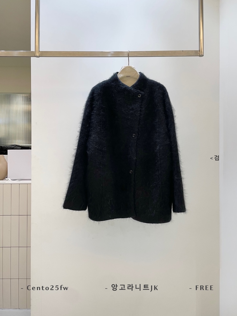 CENTO東大門㊣直郵女裝新款時尚推薦25秋冬熱賣休閑夾克安哥拉CENTO夾克圖色4黑色