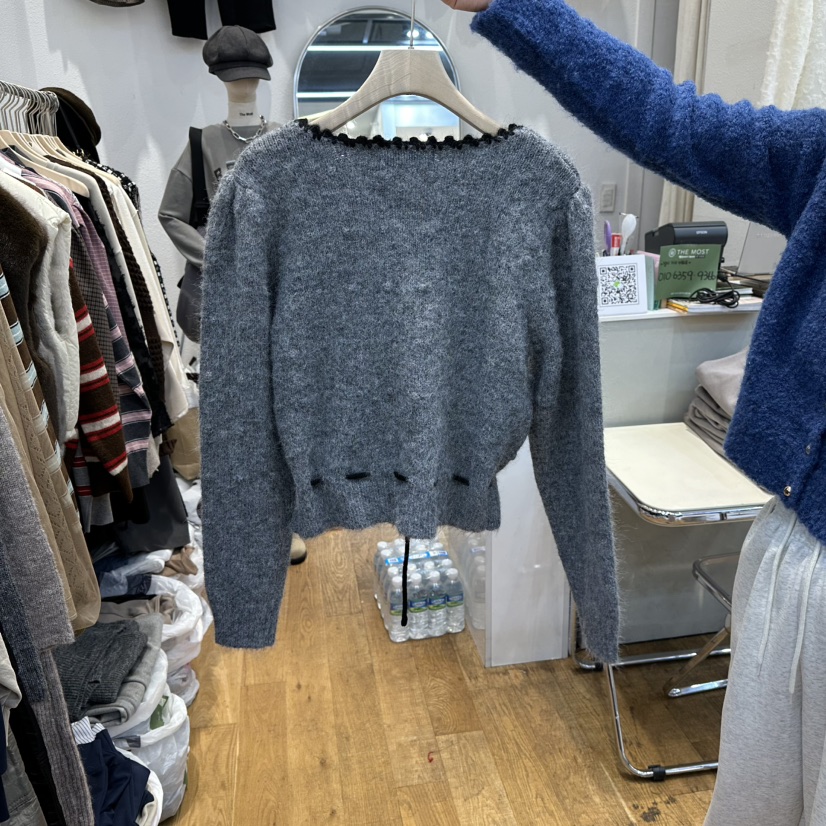 THE MOST-Q韓國直郵㊣女士新品休閑推薦真品職業針織衫絨THE MOST針織衫