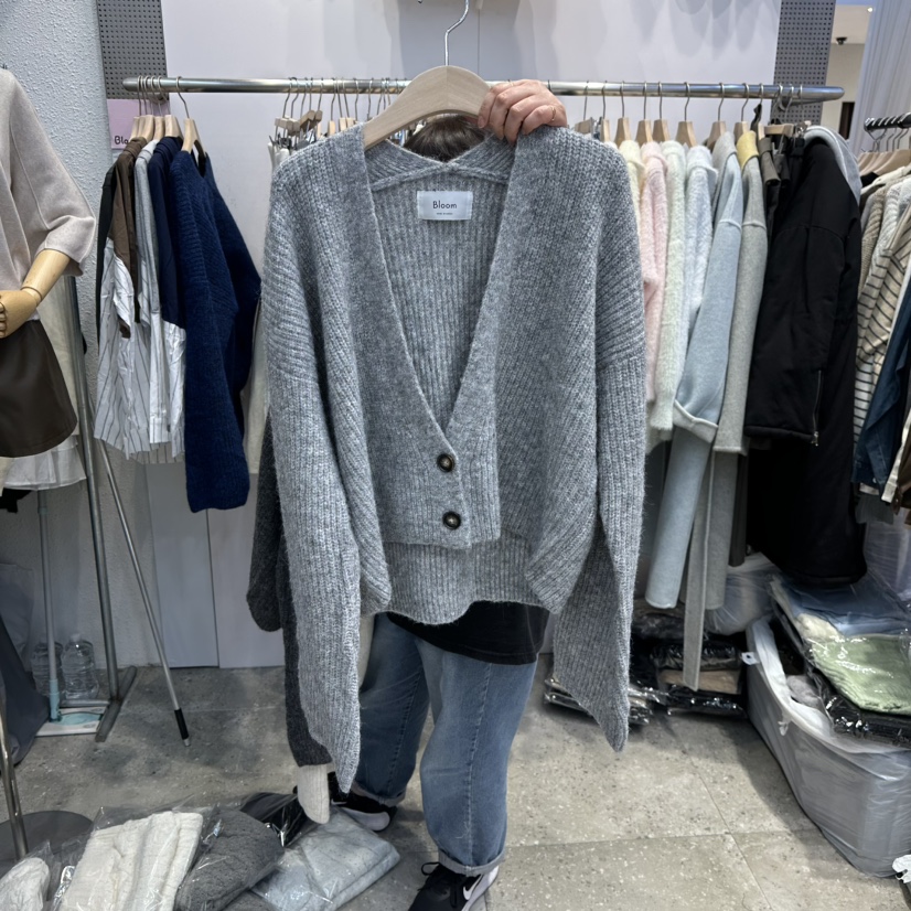 BLOOM韓國直郵㊣女士新品推薦時尚職業真品熱賣針織衫短款開衫BLOOM-Q針織衫圖色3